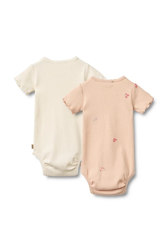 Wheat body niemowlęce bawełniane z elastanem 9294.178a.GOTS różowy SS26