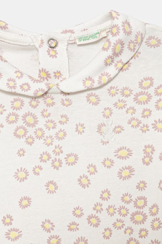 Dziewczynka United Colors of Benetton body niemowlęce bawełniane 30NDAB00Y.W.Stagionale biały