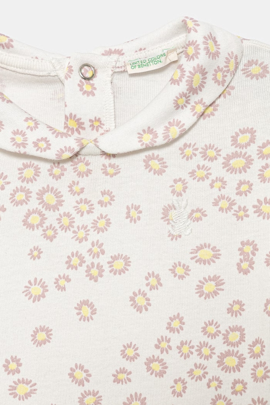 Dziewczynka United Colors of Benetton body niemowlęce bawełniane 30NDAB00Y.W.Stagionale biały