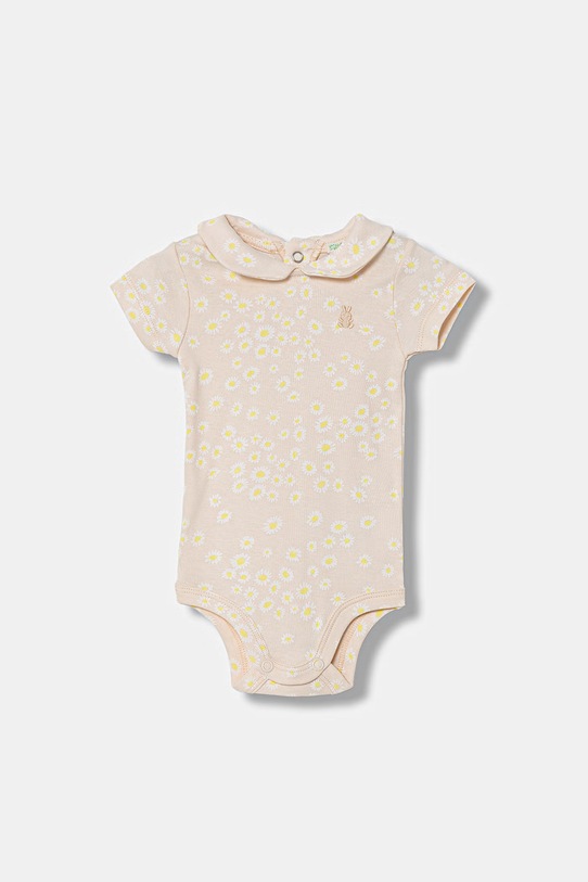 United Colors of Benetton body za dojenčke bombažen bež 30NDAB00Y.W.Stagionale