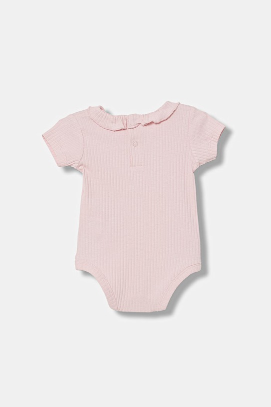 United Colors of Benetton body dziecięce bawełniane z elastanem 3F1EAB00V.W.Stagionale różowy SS26