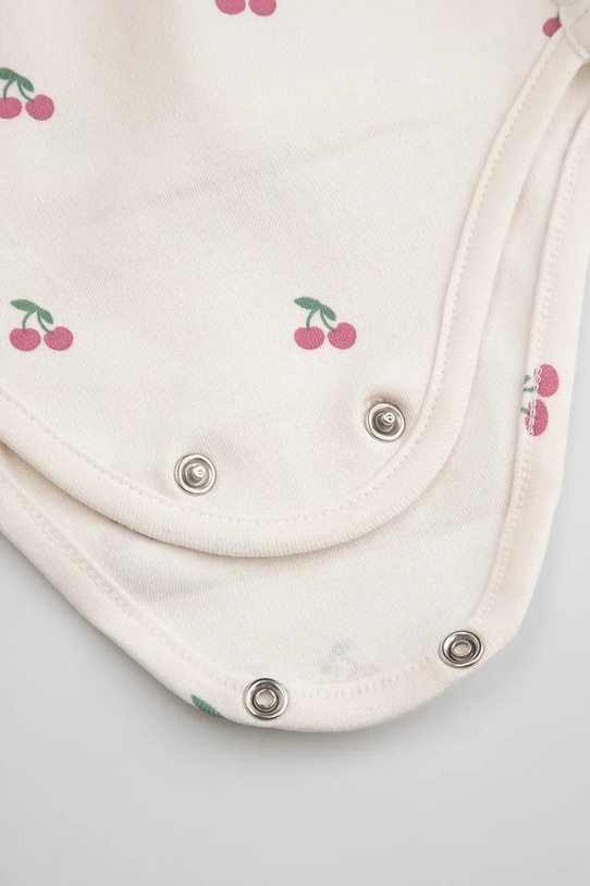 Coccodrillo body niemowlęce bawełniane beżowy WC6112602HGN