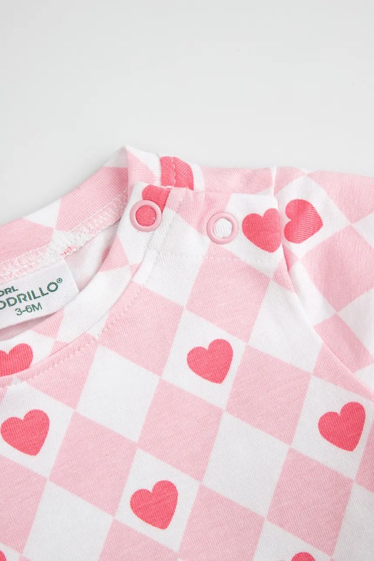 Deklice Coccodrillo Body za dojenčke bombažno WC6112205QGN roza
