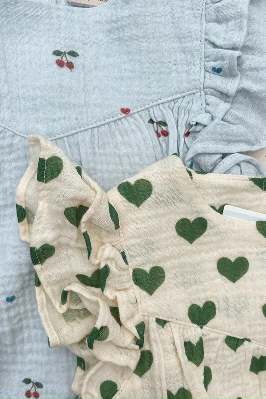 Konges Sløjd Φορμάκι με κοντά μανίκια παιδικό βαμβακερό COCO ROMPER GOTS KS105324.PPY2