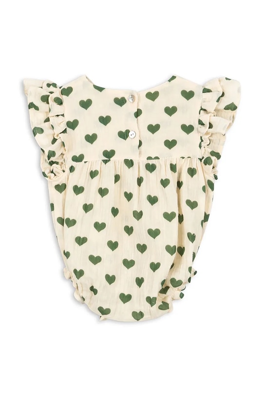 Konges Sløjd Φορμάκι με κοντά μανίκια παιδικό βαμβακερό COCO ROMPER GOTS KS105324.PPY2 μπεζ SS26