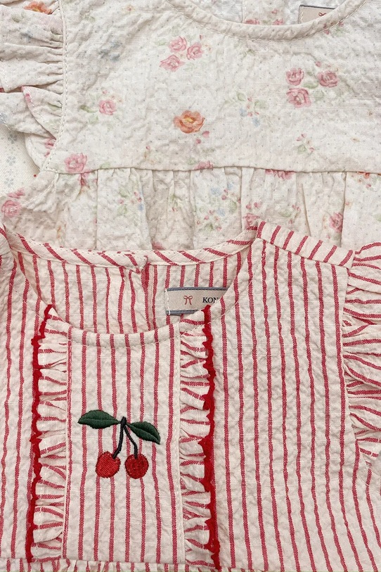 Konges Sløjd romper za dojenčke bombažen ELLIE FRILL ROMPER GOTS KS105345.PPY2