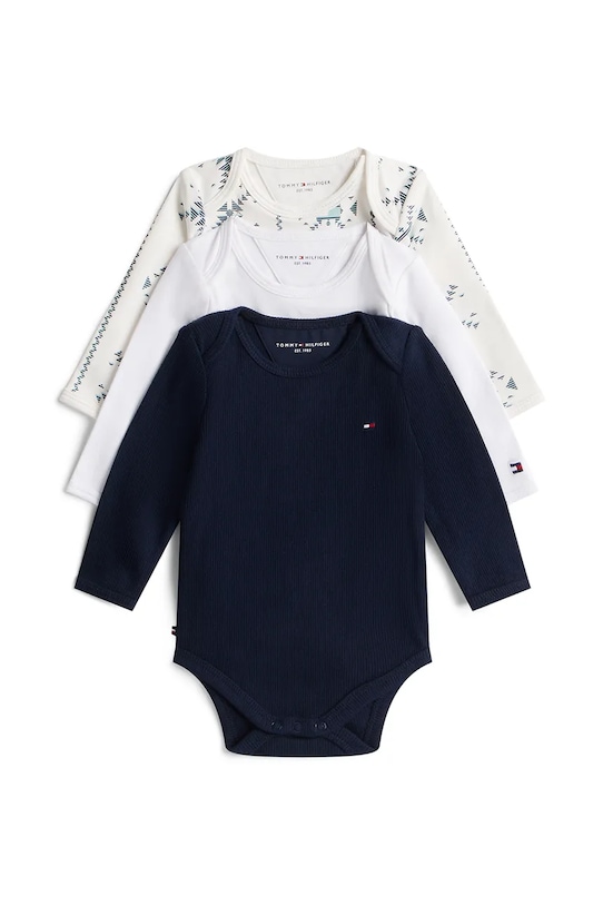 Kojenecké body Tommy Hilfiger 3-pack Kojenecký výrobek šedá KN0KN02198.PPY2