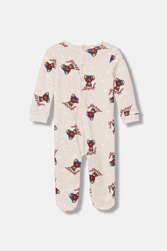 Guess śpioszki bawełniane niemowlęce H6RW00.KA6W4.PPY2 beżowy SS26