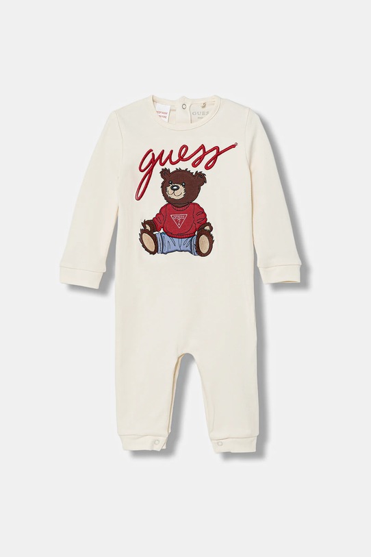 Guess pajacyk niemowlęcy bawełniany Produkt niemowlęcy beżowy H6RW01.KA6W4.PPY2