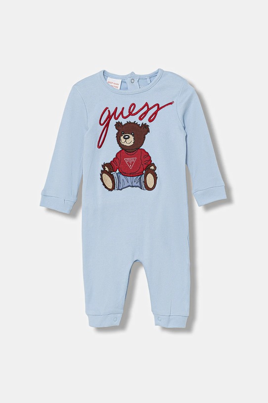 Guess pajacyk niemowlęcy bawełniany Produkt niemowlęcy niebieski H6RW01.KA6W4.PPY2