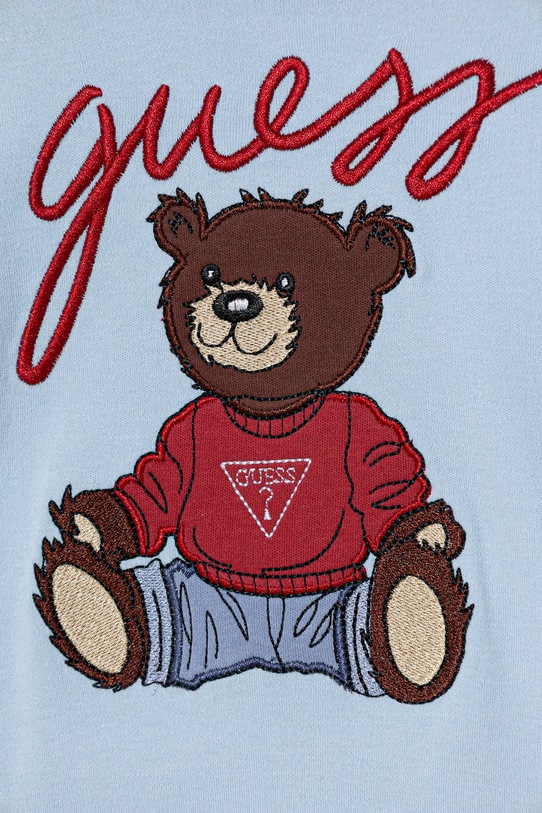Chłopiec Guess pajacyk niemowlęcy bawełniany H6RW01.KA6W4.PPY2 niebieski