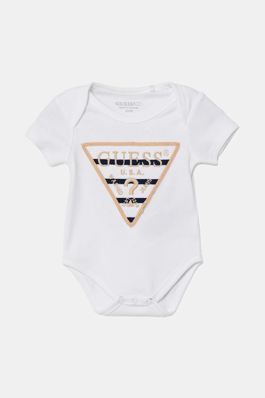 Chłopiec Guess body niemowlęce z bawełną 3-pack H6RW05.KA6W1.PPY2 biały