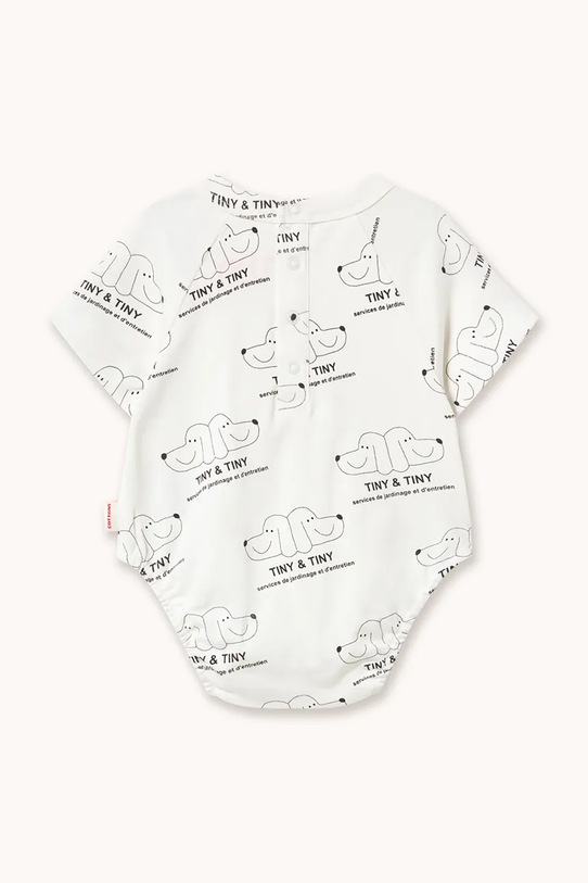 Дитяче бавовняне боді Tinycottons TINY & TINY KNITTED BODY SS26.009 білий SS26