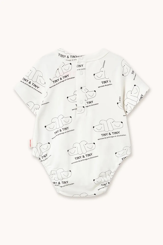 Дитяче бавовняне боді Tinycottons TINY & TINY KNITTED BODY SS26.009 білий SS26