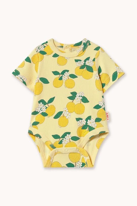 Tinycottons body niemowlęce ORANGES RIB BODY żółty SS26.116