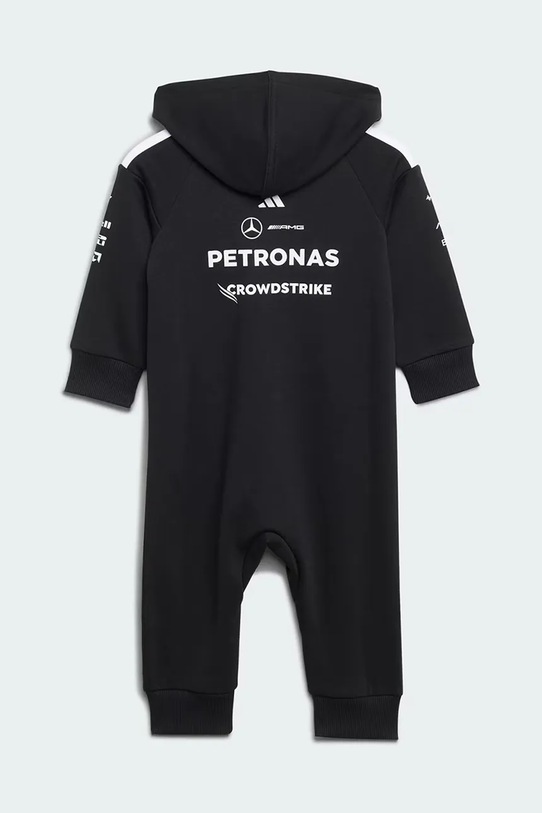 adidas Performance pajacyk z kapturem niemowlęcy z bawełny MERCEDES KE5936 czarny SS26