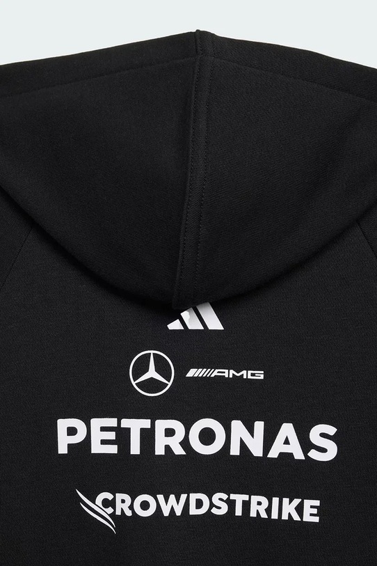 Chłopiec adidas Performance pajacyk z kapturem niemowlęcy z bawełny MERCEDES KE5936 czarny