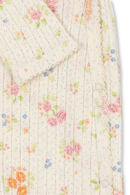 Konges Sløjd pajacyk niemowlęcy bawełniany MINNIE NEWBORN ONESIE GOTS beżowy KS105004.PPY2