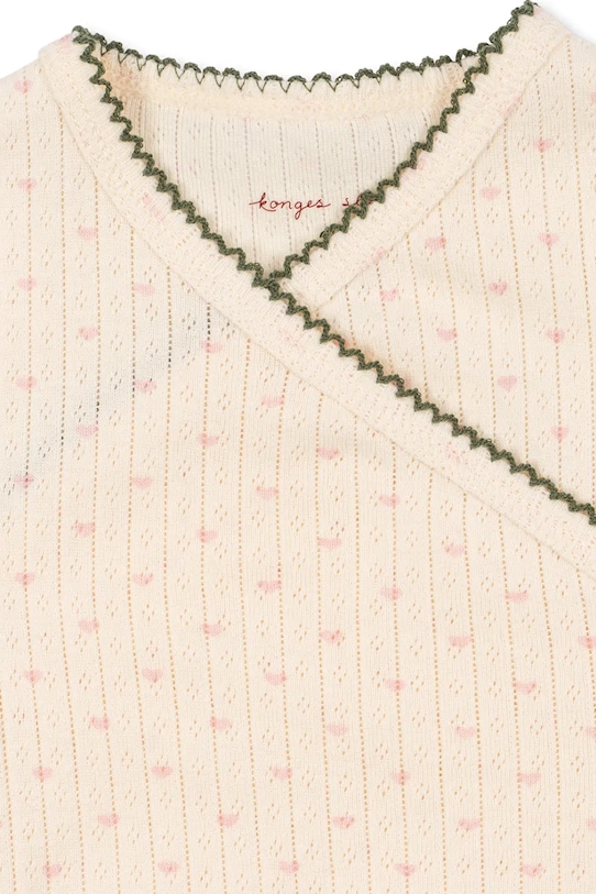 Chlapec Detský bavlnený overal Konges Sløjd MINNIE NEWBORN ONESIE GOTS KS105004.PPY2 béžová