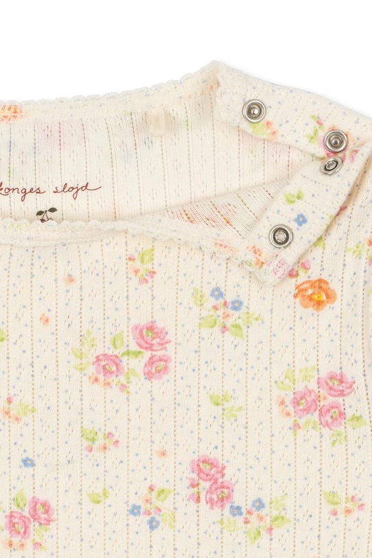 Konges Sløjd pajacyk niemowlęcy bawełniany MINNIE ONESIE GOTS beżowy KS105005.PPY2