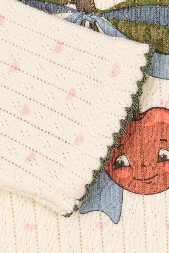 Detský bavlnený overal Konges Sløjd MINNIE ONESIE GOTS béžová KS105005.PPY2