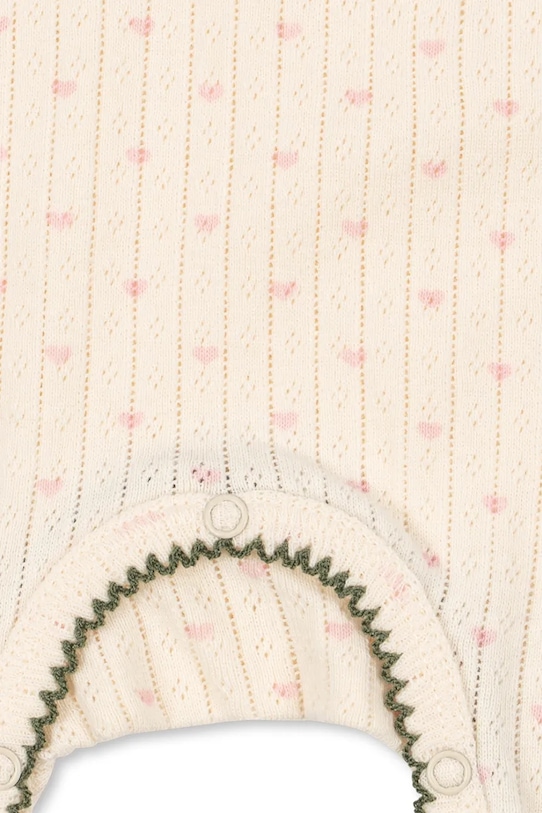 Bombažen pajac za dojenčka Konges Sløjd MINNIE ONESIE GOTS KS105005.PPY2 bež