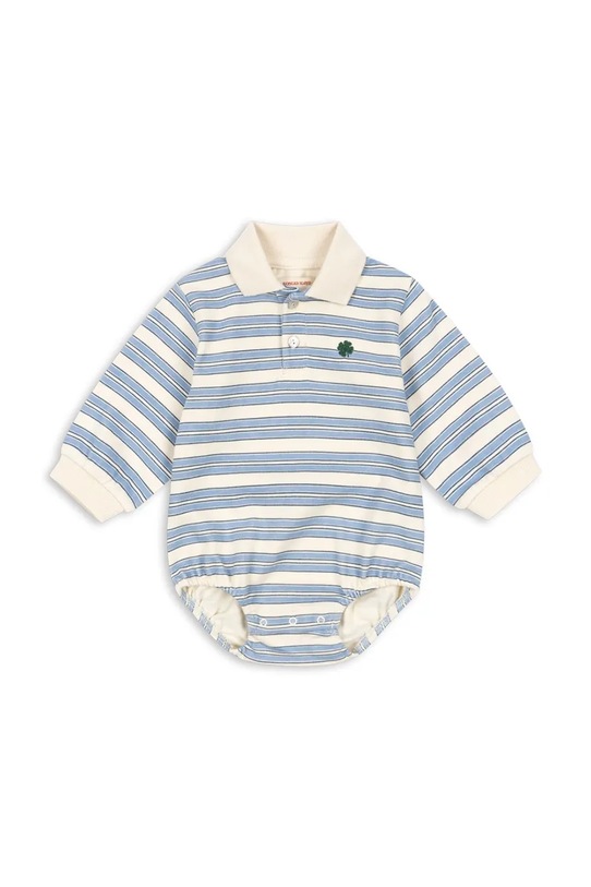 Konges Sløjd body bawełniane niemowlęce SPOTTY ROMPER GOTS niebieski KS105089.PPY2