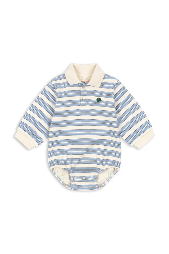 Konges Sløjd body bawełniane niemowlęce SPOTTY ROMPER GOTS niebieski KS105089.PPY2