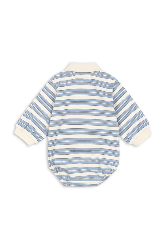 Konges Sløjd body bawełniane niemowlęce SPOTTY ROMPER GOTS KS105089.PPY2 niebieski SS26