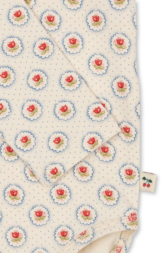 Bodi za bebe Konges Sløjd BASIC LS BODY GOTS bež KS104673.PPY2