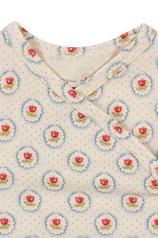 Dječaci Bodi za bebe Konges Sløjd BASIC LS NEWBORN BODY GOTS KS104674.PPY2 bež