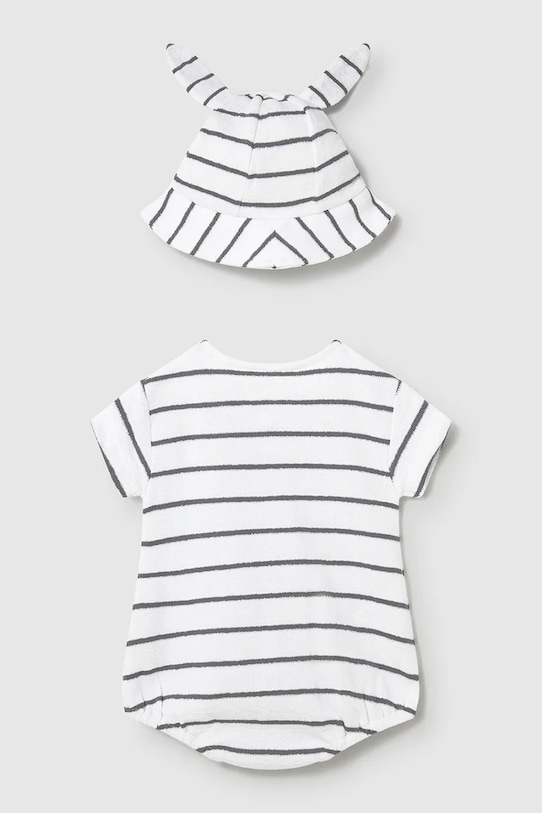 Mayoral Newborn rampers i kapelusz niemowlęcy 1606.1C.Newborn.PPY2 biały SS26