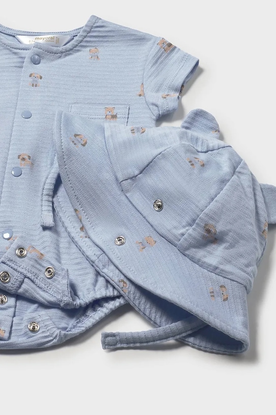 Chłopiec Mayoral Newborn rampers i kapelusz niemowlęcy 1606.1C.Newborn.PPY2 niebieski