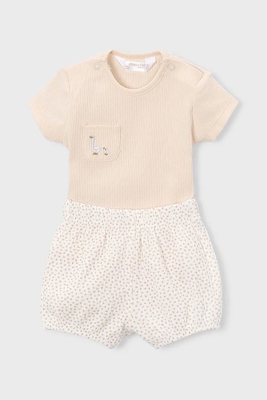 Боді для немовлят Mayoral Newborn 2-pack 1630.1A.Newborn.PPY2 бежевий SS26