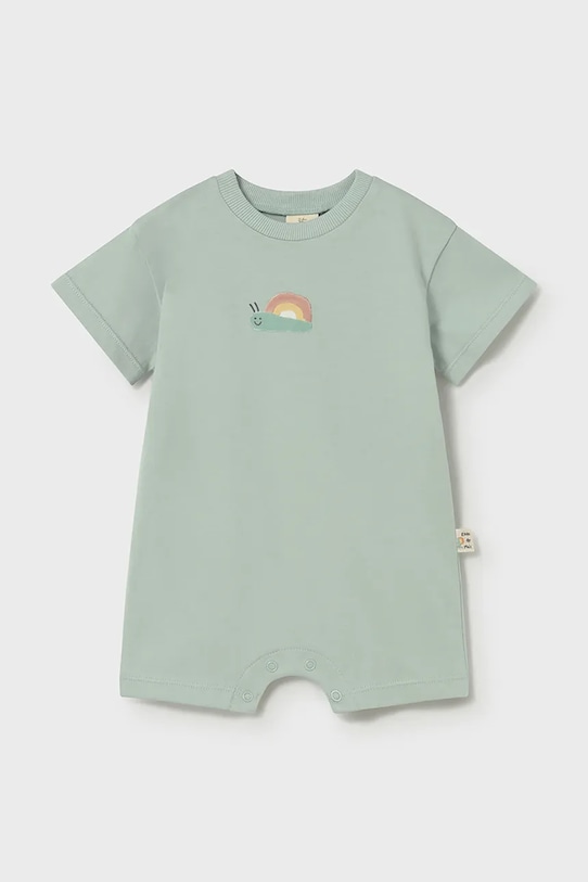Mayoral Newborn rampers bawełniany niemowlęcy zielony 1646.2A.Newborn.PPY2