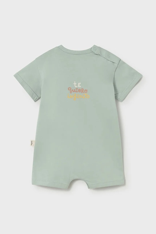 Mayoral Newborn rampers bawełniany niemowlęcy 1646.2A.Newborn.PPY2 zielony SS26