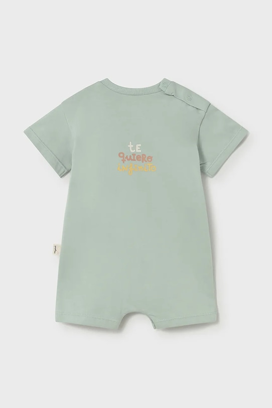 Mayoral Newborn rampers bawełniany niemowlęcy 1646.2A.Newborn.PPY2 zielony SS26