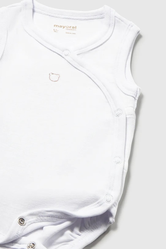 Chłopiec Mayoral Newborn body bawełniane niemowlęce 1712.1B.Newborn.PPY2 biały