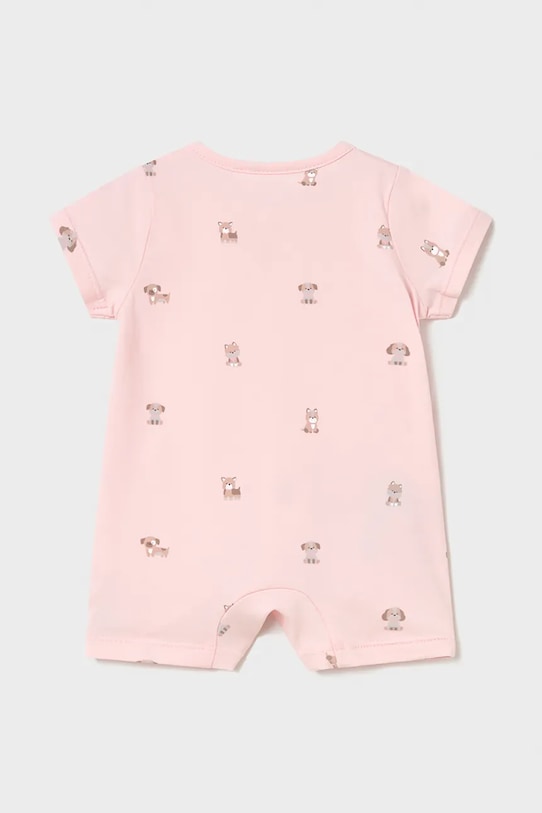 Mayoral Newborn rampers bawełniany niemowlęcy 1717.1D.Newborn.PPY2 różowy SS26