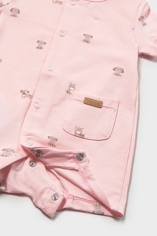 Chłopiec Mayoral Newborn rampers bawełniany niemowlęcy 1717.1D.Newborn.PPY2 różowy