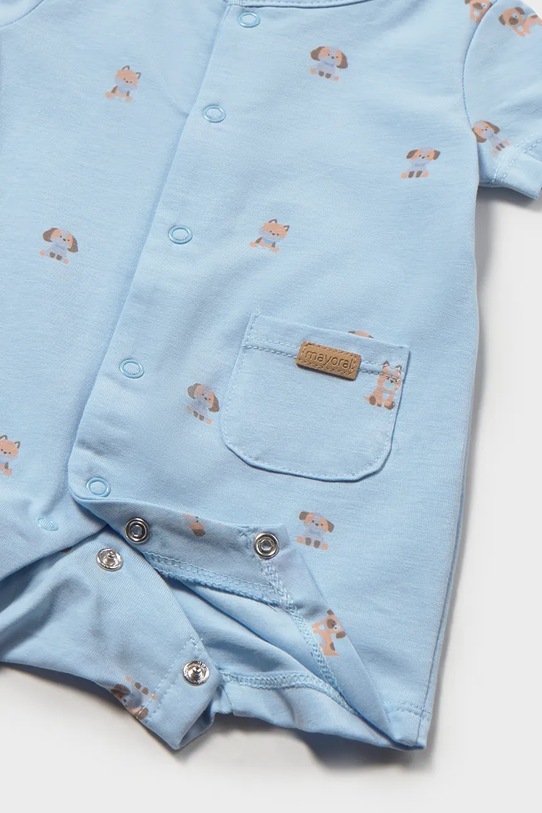 Chłopiec Mayoral Newborn rampers bawełniany niemowlęcy 1717.1D.Newborn.PPY2 niebieski