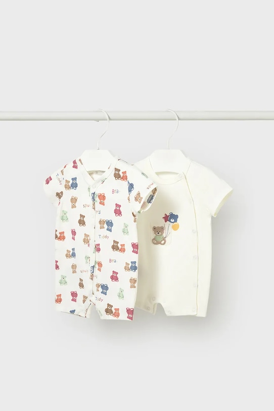 Mayoral Newborn rampers niemowlęcy 2-pack 2-pack biały 1719.1E.Newborn.PPY2