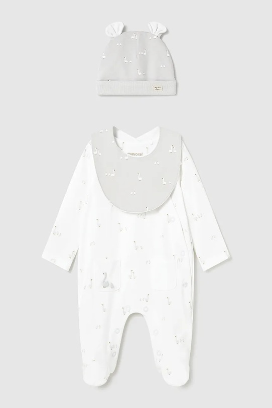 Φόρμες μωρού Mayoral Newborn 1728.1A.Newborn.PPY2 λευκό SS26