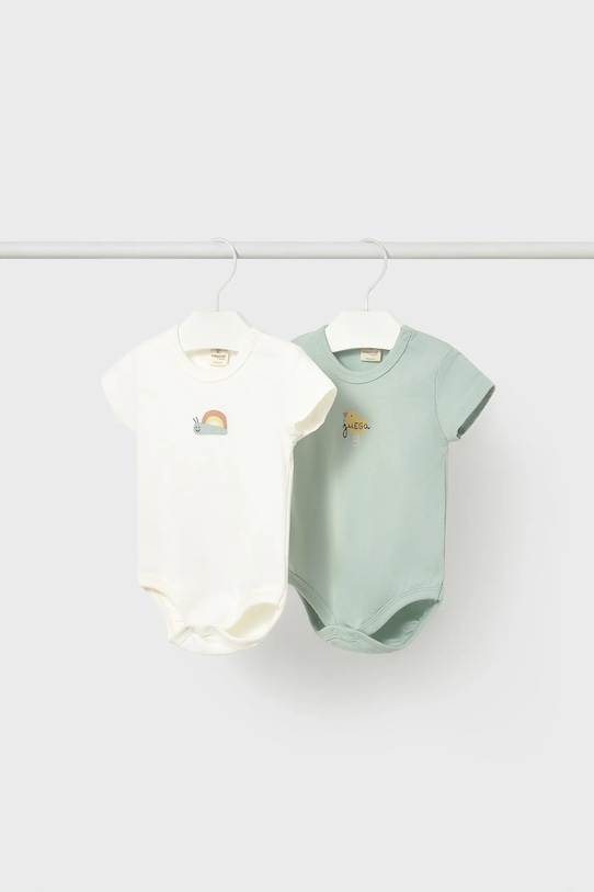 Βαμβακερά φορμάκια για μωρά Mayoral Newborn 2-pack 2-pack τιρκουάζ 1739.2A.Newborn.PPY2