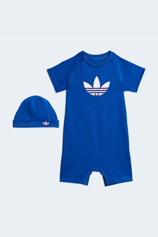 adidas Originals kojenecký bavlněný romper námořnická modř KD1047