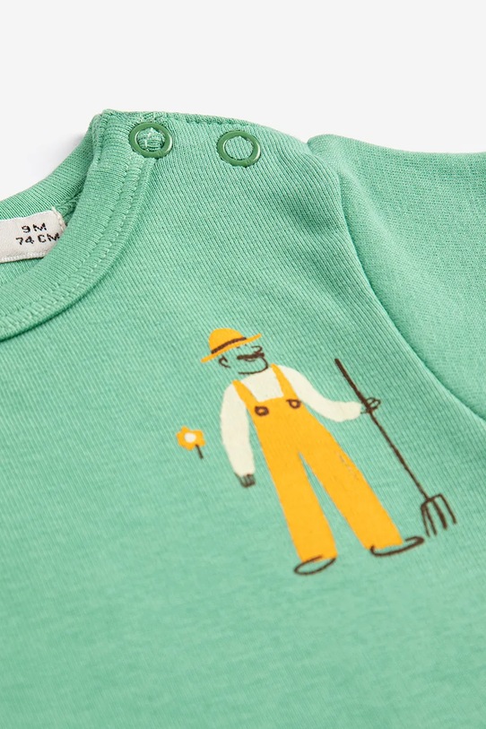 Bobo Choses body niemowlęce Farm Adventure turkusowy 126AB004