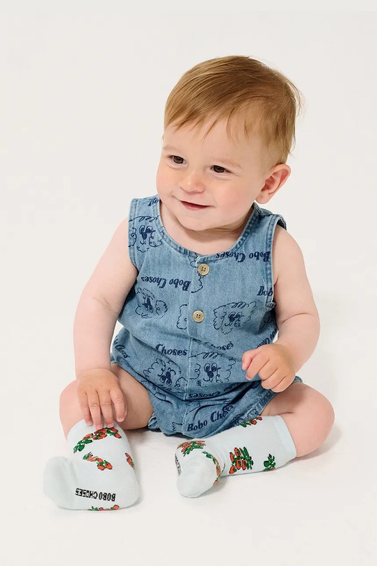 Βρεφικά βαμβακερά φορμάκια Bobo Choses Pickles The Dog μπλε 126AB078