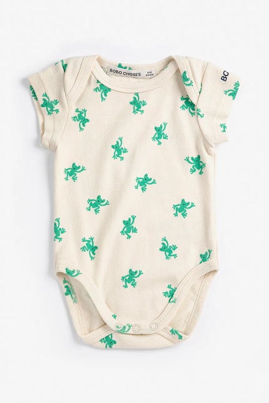 Bobo Choses body niemowlęce Hopping Frog biały 126AB139