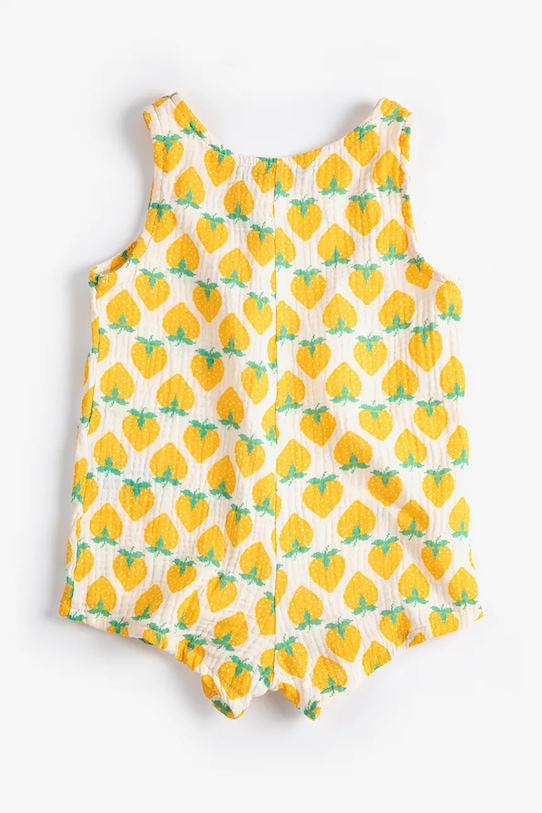 Bobo Choses rampers bawełniany niemowlęcy Strawberry 126AB161 żółty SS26