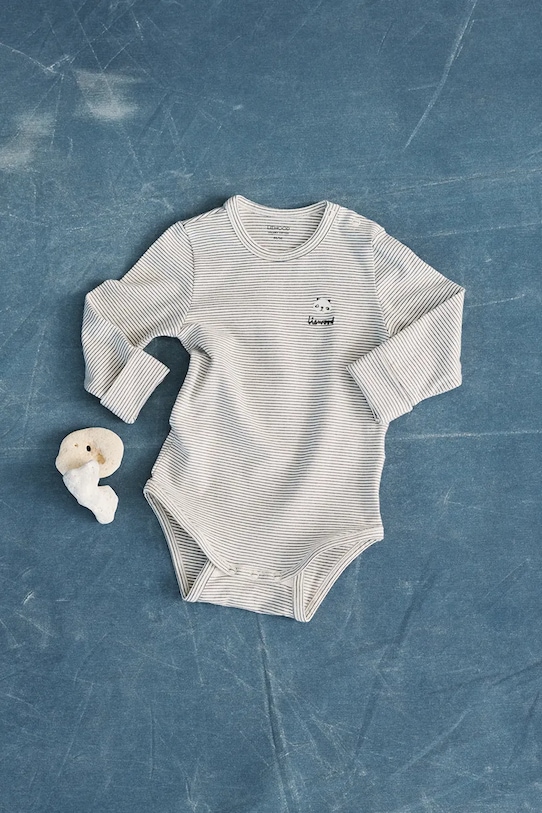 Liewood body niemowlęce Yanni Grow Printed LS Bodystocking 2-pack beżowy LW20676.PPY2